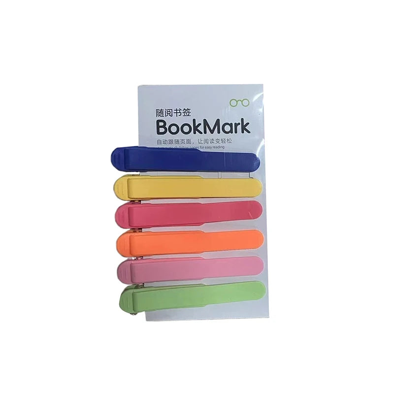 1/3/6Pcs Silicone Bookmark Automatically Follows Page Flipping Student Bookmarks Office Stationery Home Office School Supplies