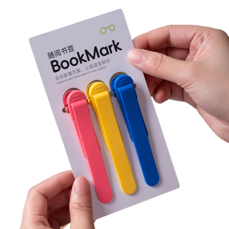 1/3/6Pcs Silicone Bookmark Automatically Follows Page Flipping Student Bookmarks Office Stationery Home Office School Supplies